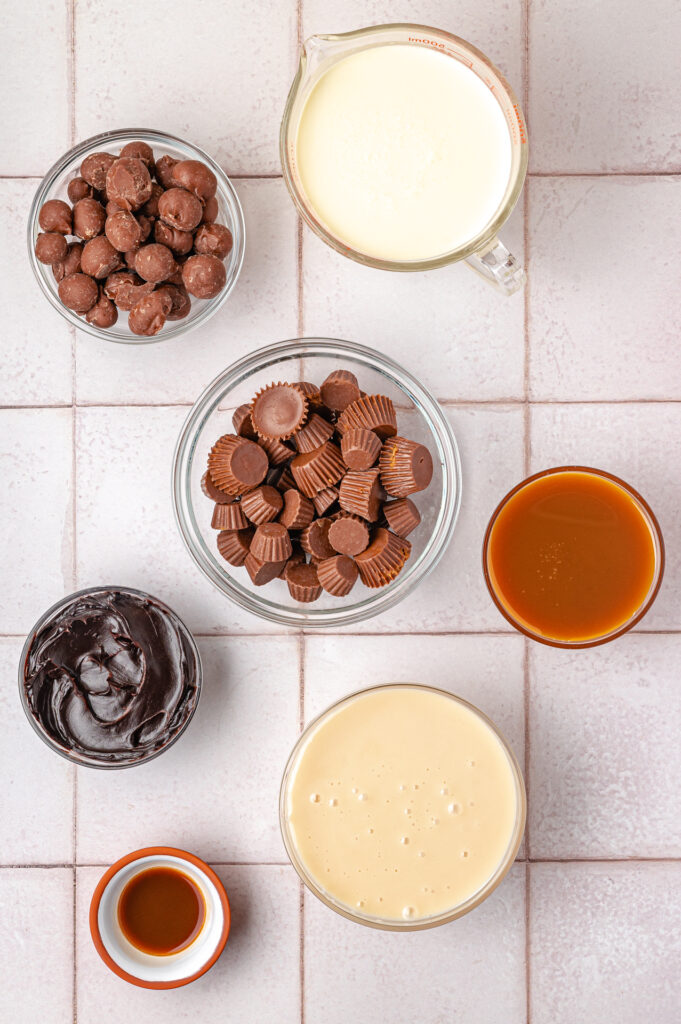 peanut butter ice cream ingredient shot