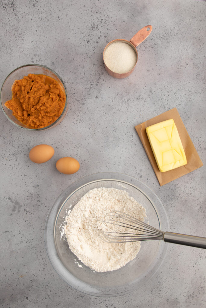 ingredient shot for pumpkin bread