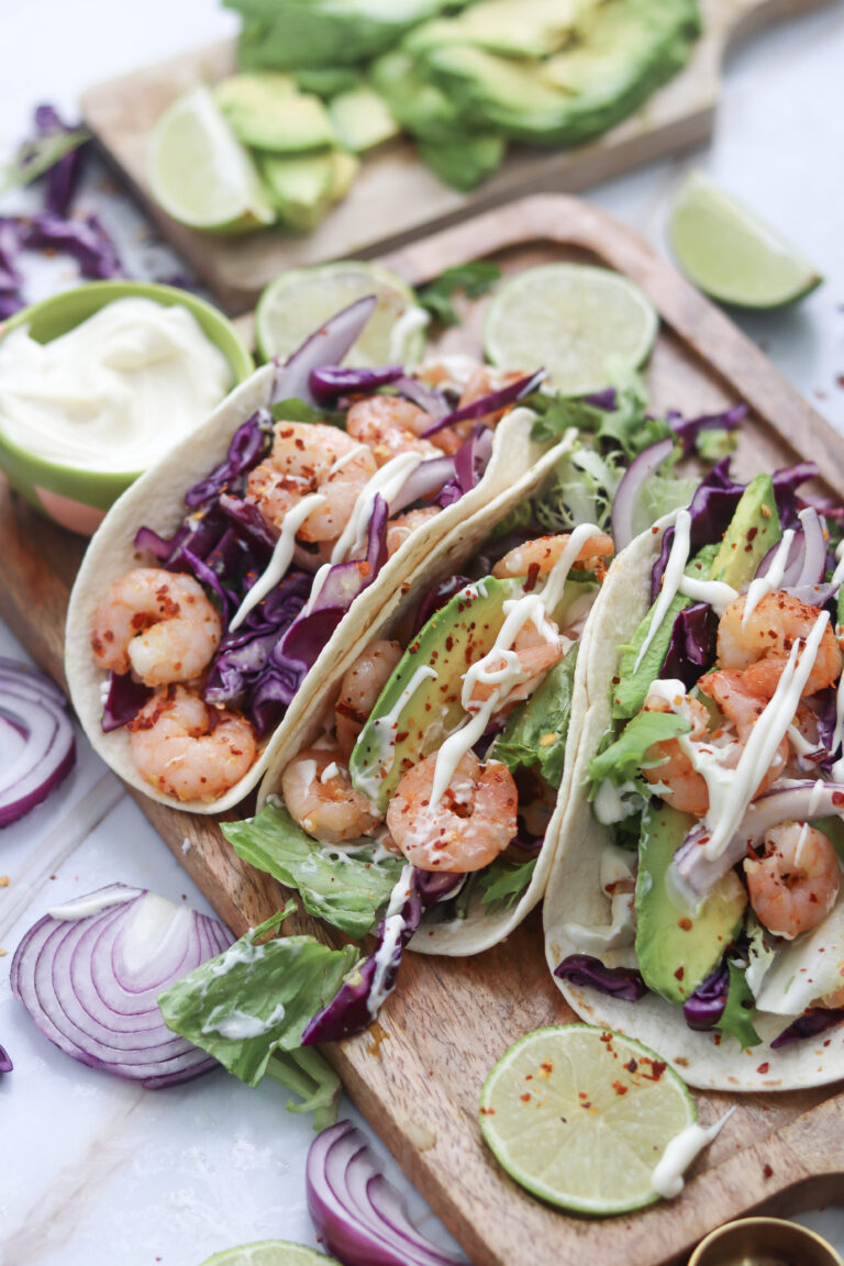 Spicy Shrimp Tacos with Ranch Dressing