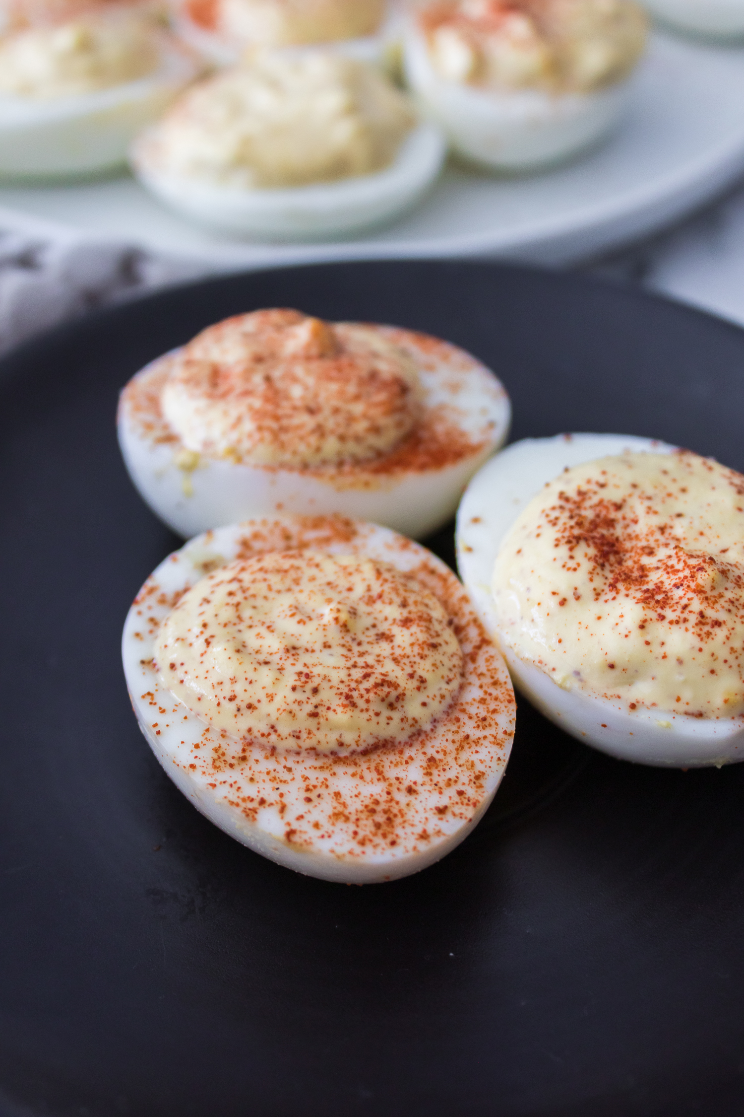 Spicy mustard deviled eggs