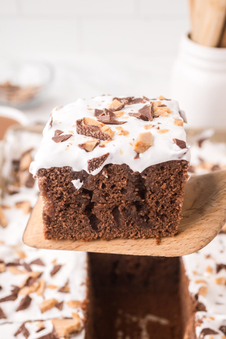 Chocolate Caramel Poke Cake