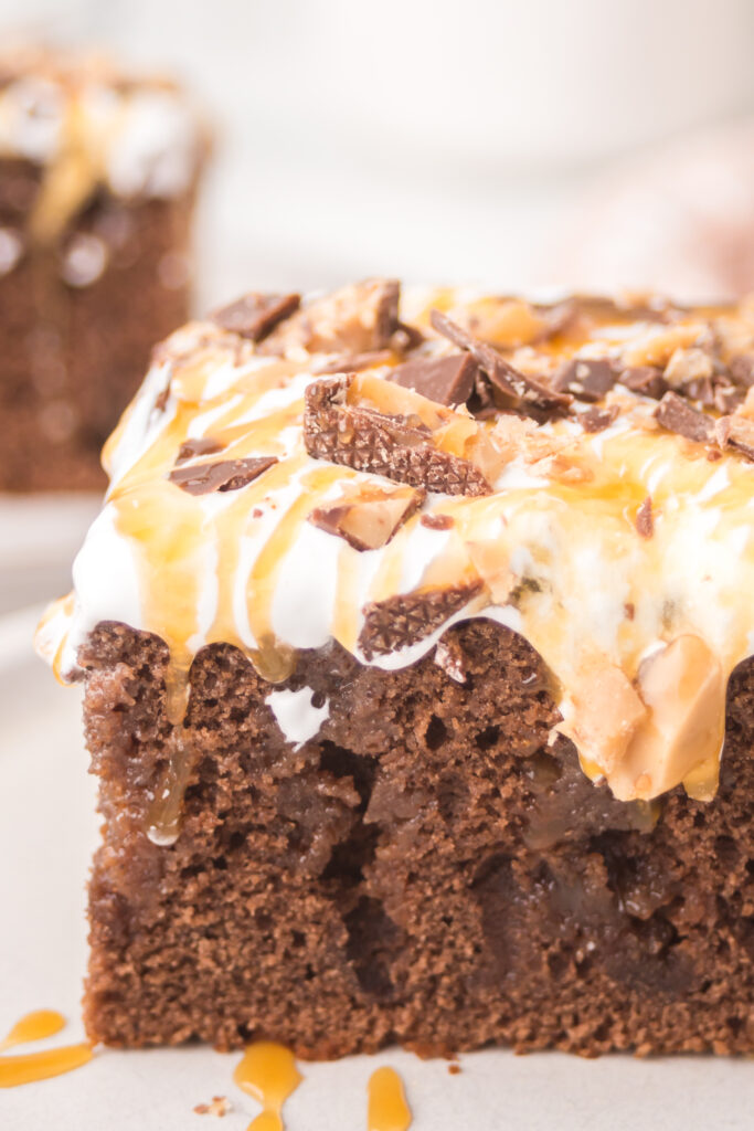 Chocolate Caramel Poke Cake