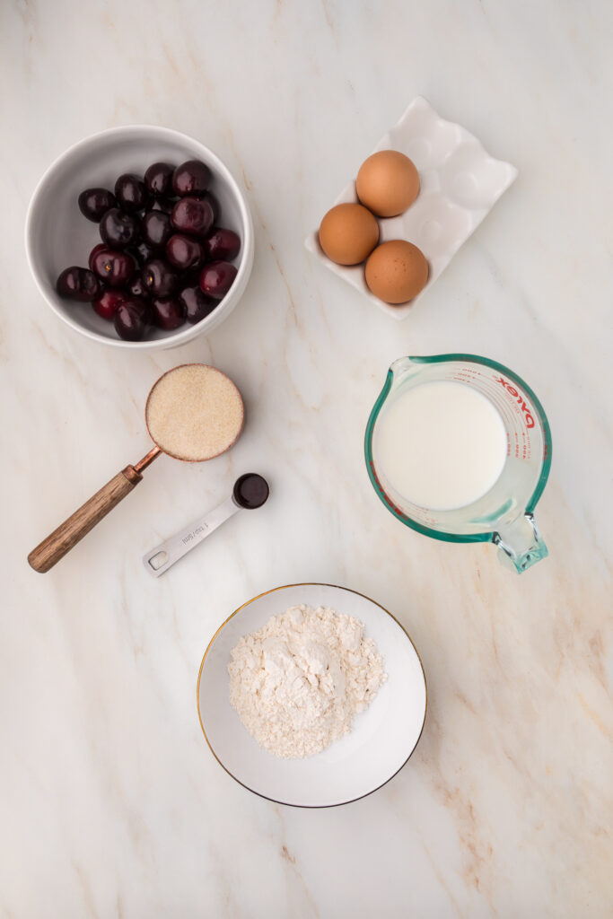 ingredient shot for clafoutis