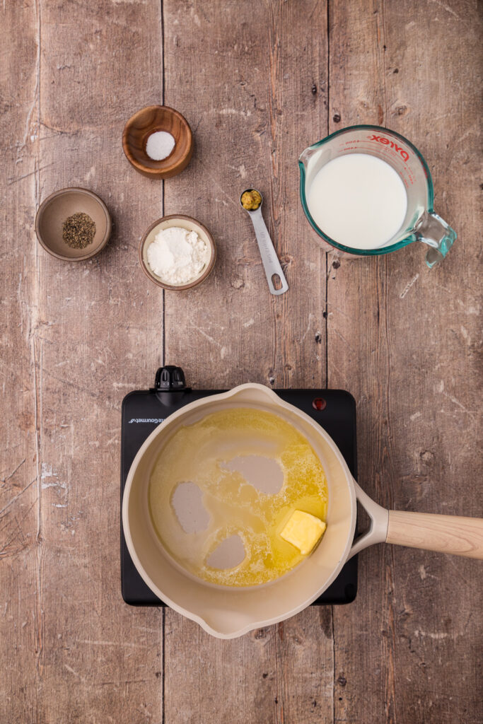 butter in a pan