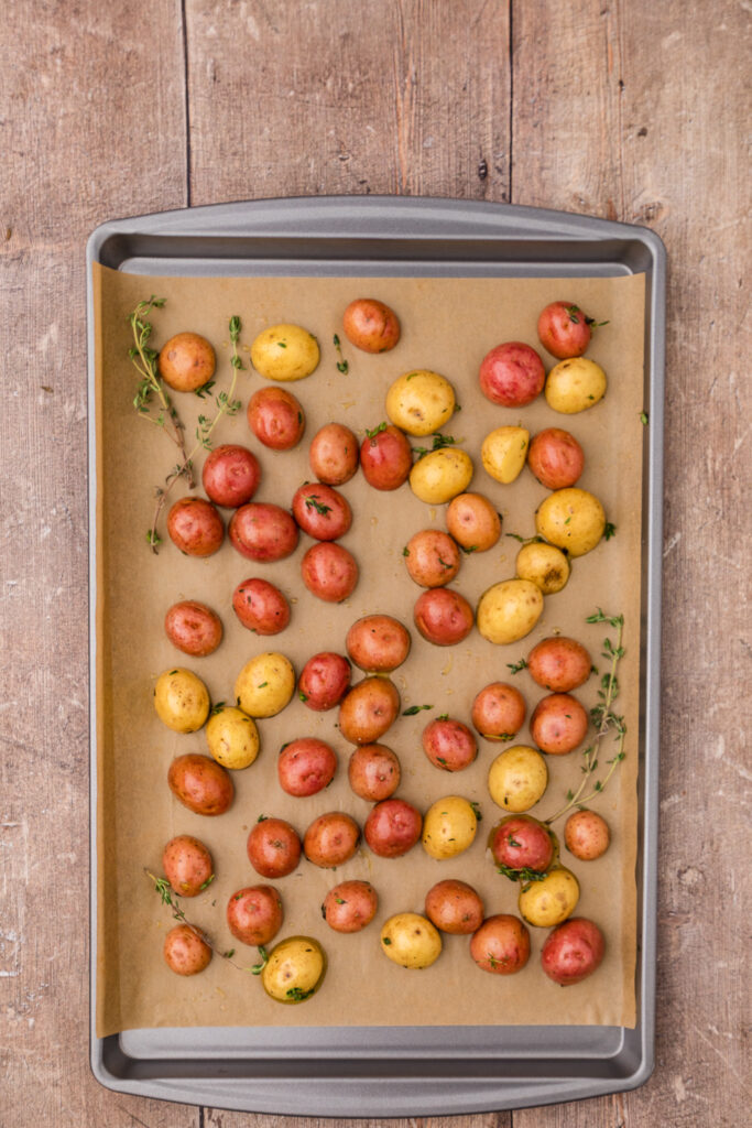 potatoes on sheet pan