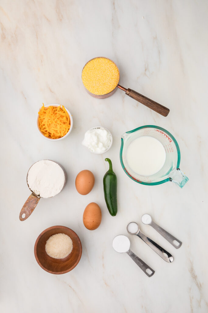 Ingredient shot for cornbread