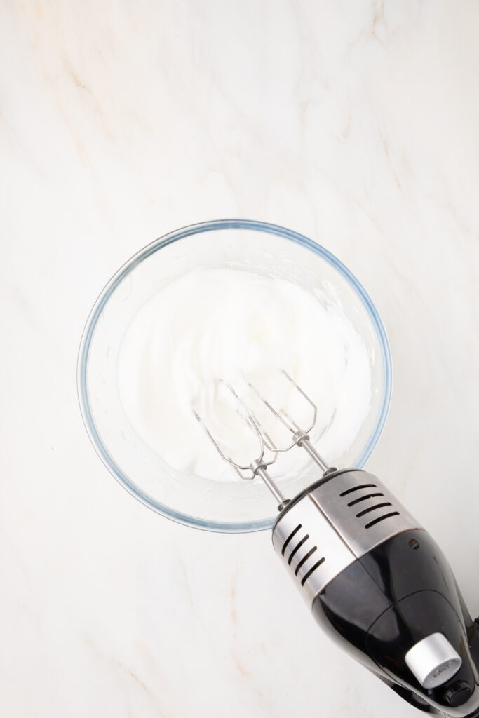 egg whites in bowl