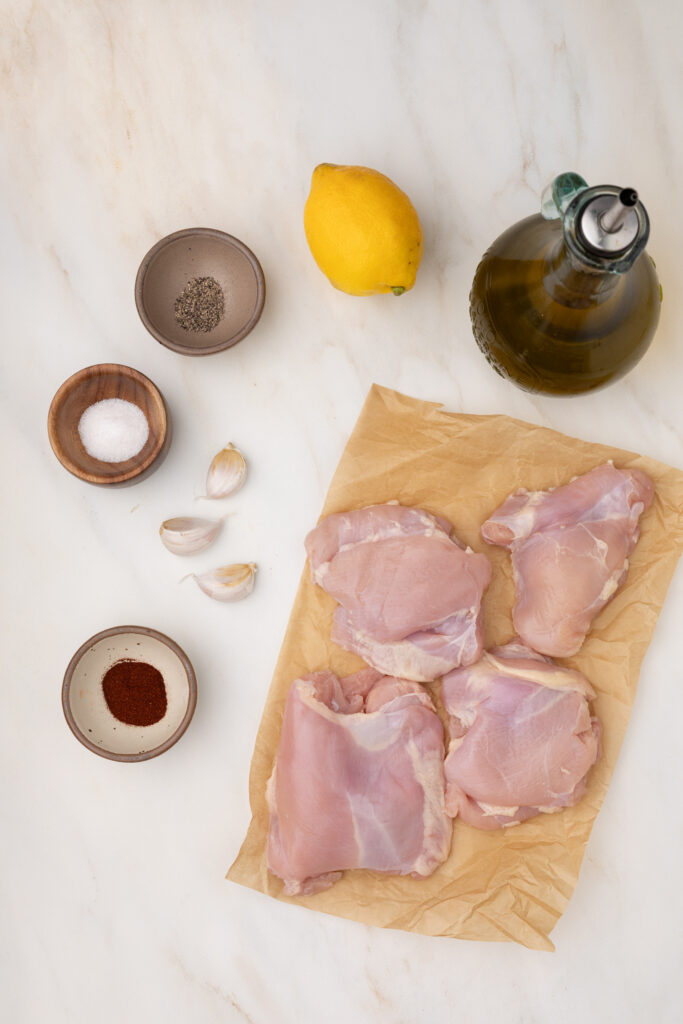 Oven baked chicken thighs