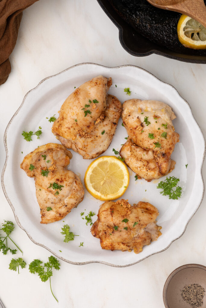 Oven-Baked Skinless Chicken Thighs (Cast Iron)