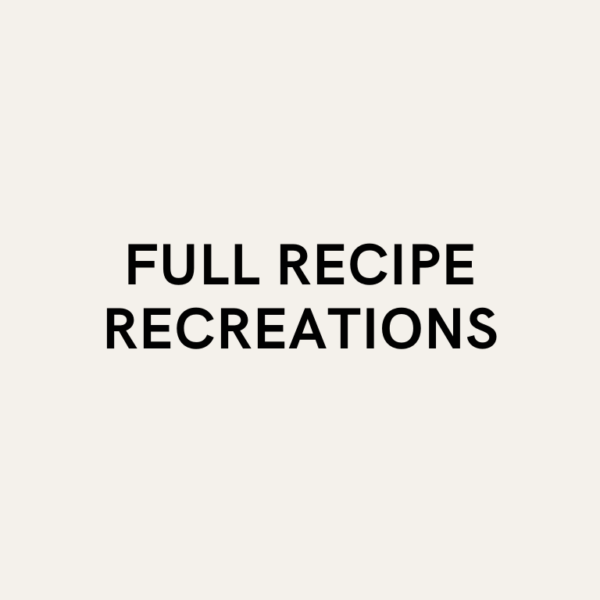Recipe Recreation Photography