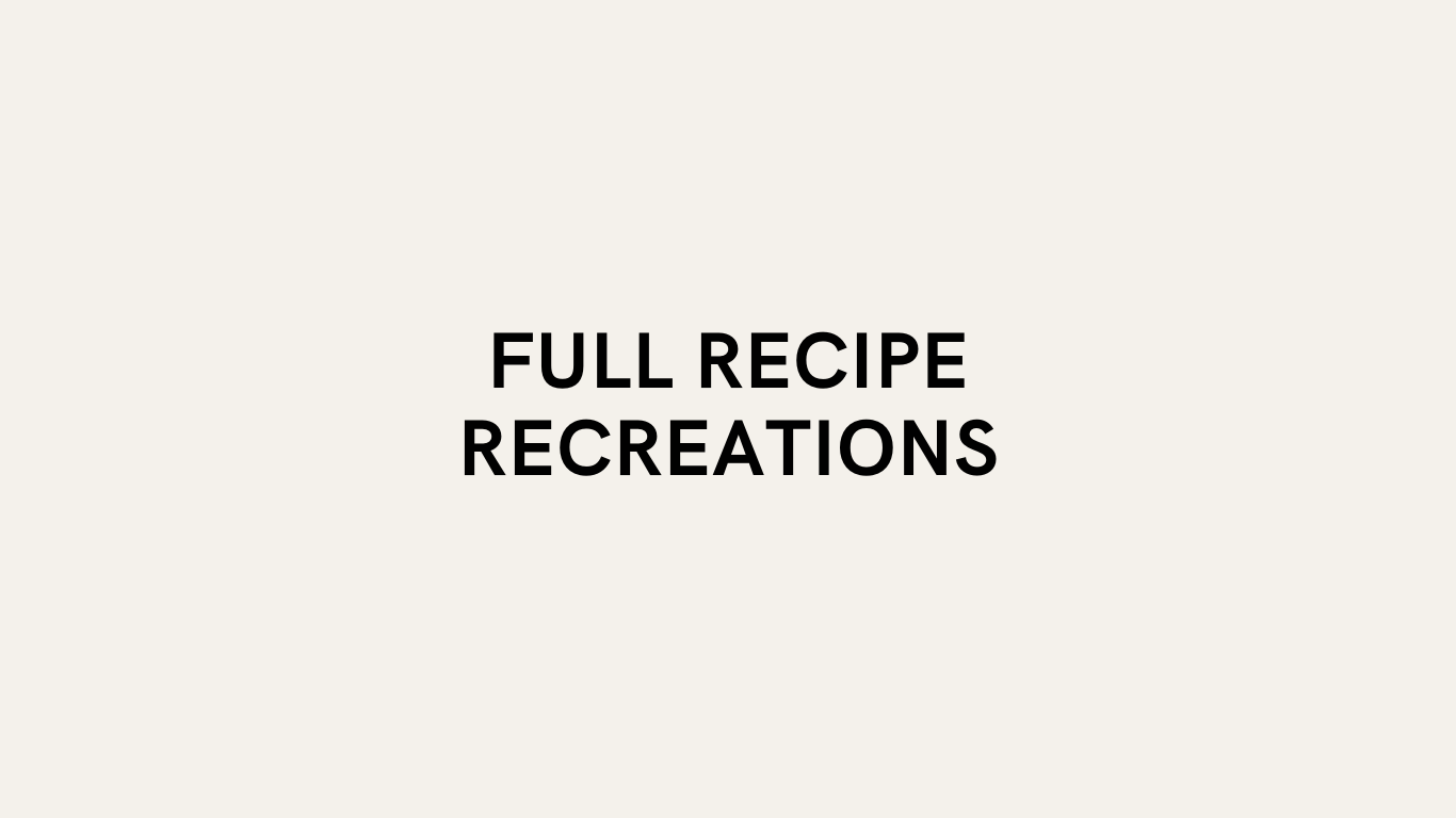Recipe Recreation Photography